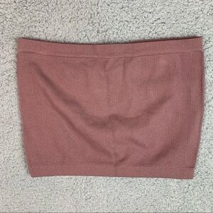 Bozzolo strapless bandeau top mauve top stretchy womens size small